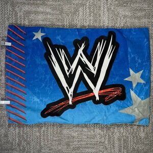 WWE Wrestling Pillowcase Triple H John Cena Logo Stars Blue Gray